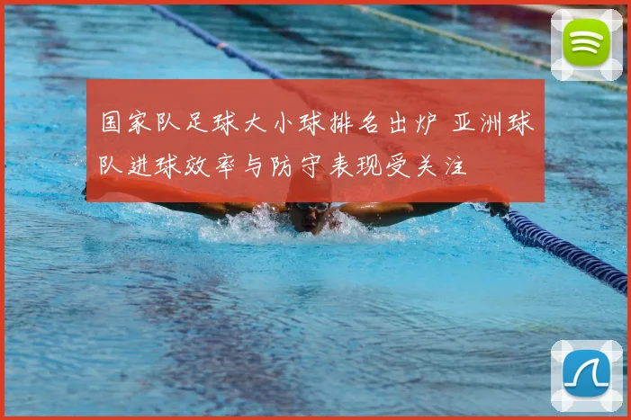 国家队足球大小球排名出炉 亚洲球队进球效率与防守表现受关注